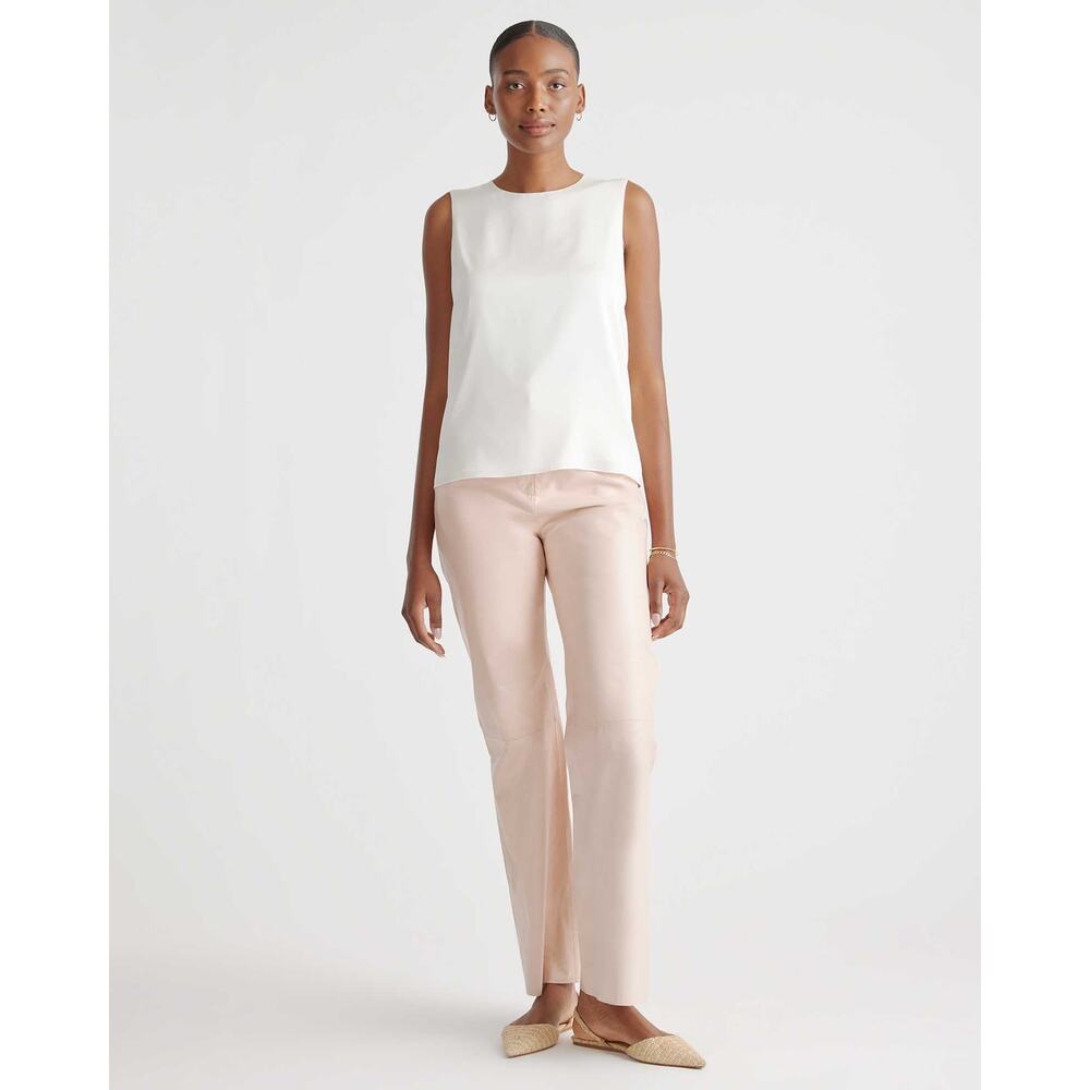 Quince Washable Stretch Silk Tank Ivory